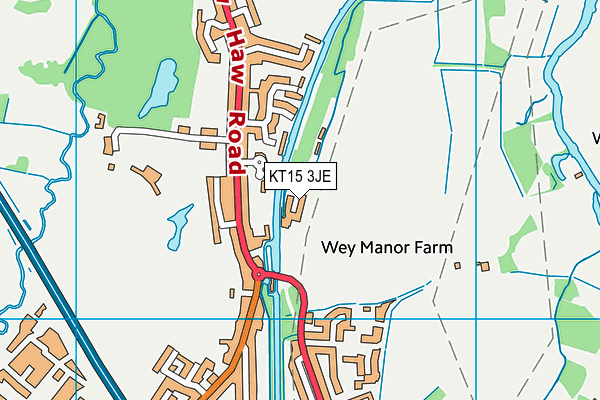 KT15 3JE map - OS VectorMap District (Ordnance Survey) KT15 3JE map - OS VectorMap District (Ordnance Survey)