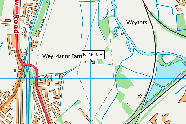 KT15 3JR map - OS VectorMap District (Ordnance Survey) KT15 3JR map - OS VectorMap District (Ordnance Survey)