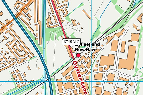 KT15 3LG map - OS VectorMap District (Ordnance Survey) KT15 3LG map - OS VectorMap District (Ordnance Survey)