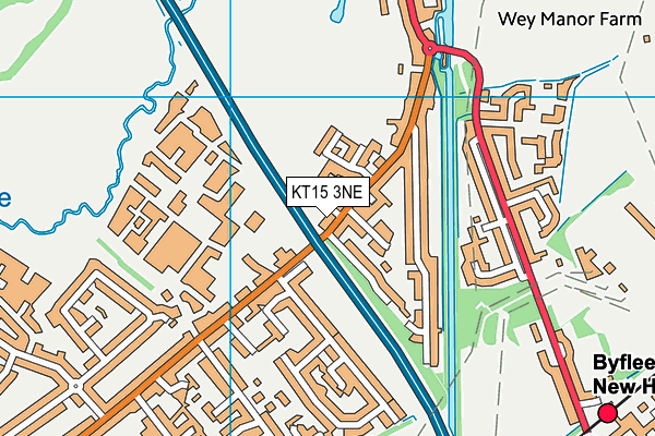 KT15 3NE map - OS VectorMap District (Ordnance Survey) KT15 3NE map - OS VectorMap District (Ordnance Survey)