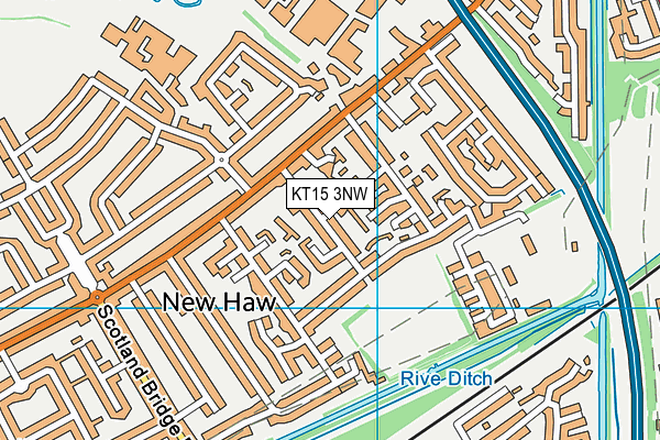 KT15 3NW map - OS VectorMap District (Ordnance Survey) KT15 3NW map - OS VectorMap District (Ordnance Survey)