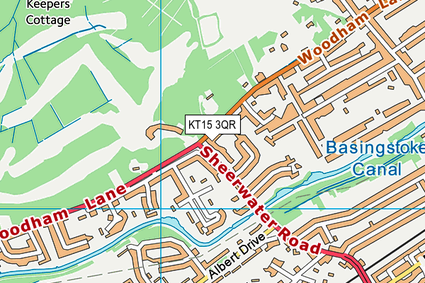 KT15 3QR map - OS VectorMap District (Ordnance Survey) KT15 3QR map - OS VectorMap District (Ordnance Survey)