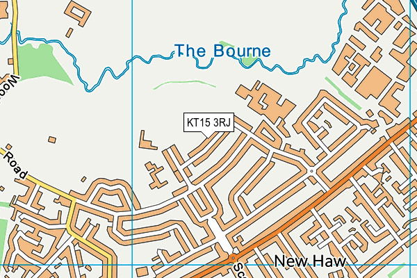 KT15 3RJ map - OS VectorMap District (Ordnance Survey) KT15 3RJ map - OS VectorMap District (Ordnance Survey)
