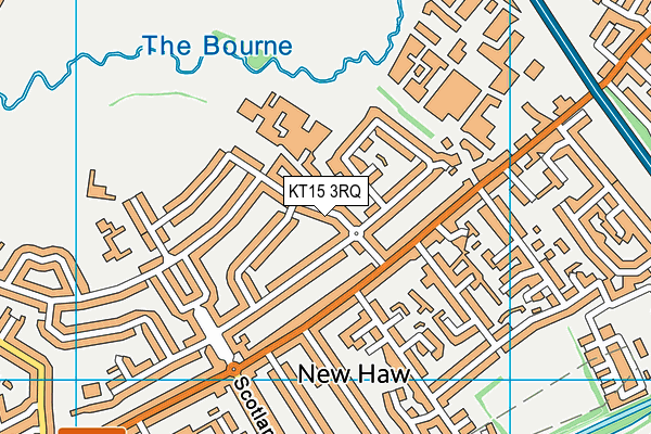 KT15 3RQ map - OS VectorMap District (Ordnance Survey) KT15 3RQ map - OS VectorMap District (Ordnance Survey)