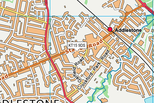 KT15 9DS map - OS VectorMap District (Ordnance Survey) KT15 9DS map - OS VectorMap District (Ordnance Survey)