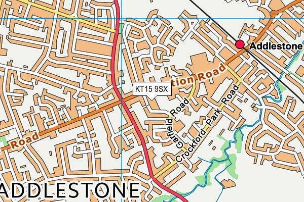 KT15 9SX map - OS VectorMap District (Ordnance Survey) KT15 9SX map - OS VectorMap District (Ordnance Survey)