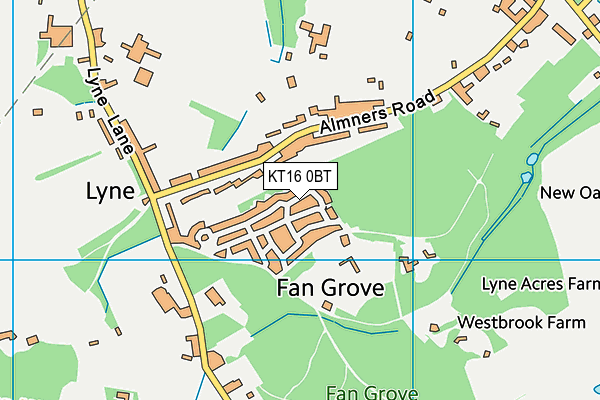 KT16 0BT map - OS VectorMap District (Ordnance Survey) KT16 0BT map - OS VectorMap District (Ordnance Survey)