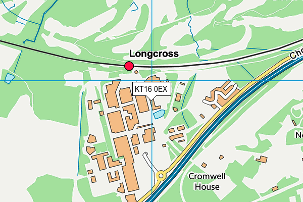 KT16 0EX map - OS VectorMap District (Ordnance Survey) KT16 0EX map - OS VectorMap District (Ordnance Survey)