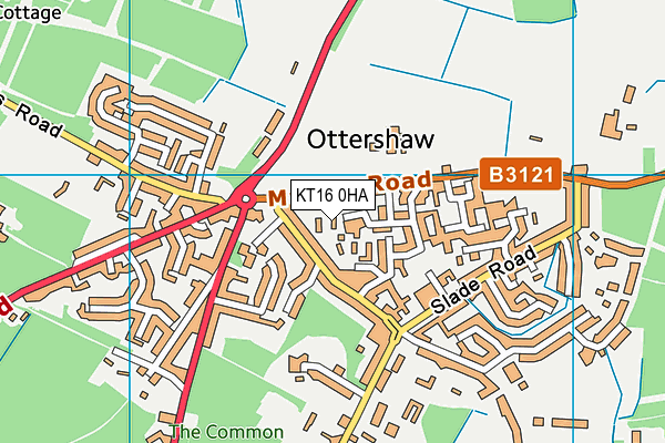 KT16 0HA map - OS VectorMap District (Ordnance Survey) KT16 0HA map - OS VectorMap District (Ordnance Survey)
