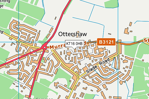 KT16 0HB map - OS VectorMap District (Ordnance Survey) KT16 0HB map - OS VectorMap District (Ordnance Survey)