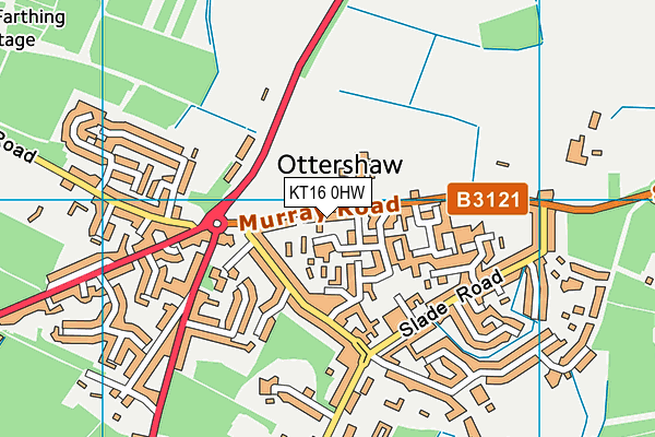 KT16 0HW map - OS VectorMap District (Ordnance Survey) KT16 0HW map - OS VectorMap District (Ordnance Survey)