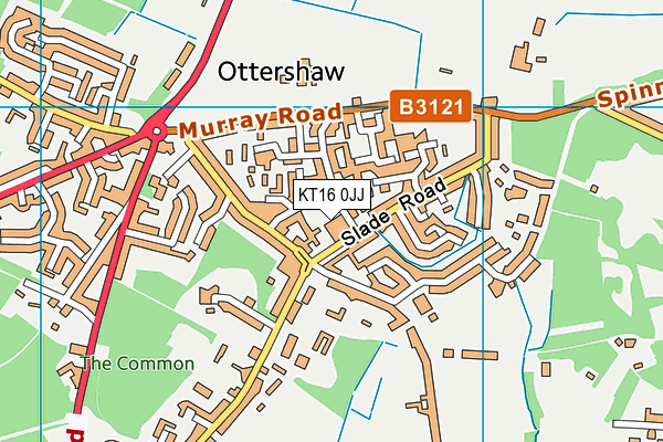 KT16 0JJ map - OS VectorMap District (Ordnance Survey) KT16 0JJ map - OS VectorMap District (Ordnance Survey)