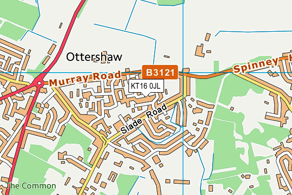 KT16 0JL map - OS VectorMap District (Ordnance Survey) KT16 0JL map - OS VectorMap District (Ordnance Survey)