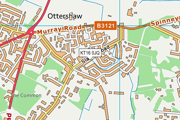 KT16 0JQ map - OS VectorMap District (Ordnance Survey) KT16 0JQ map - OS VectorMap District (Ordnance Survey)