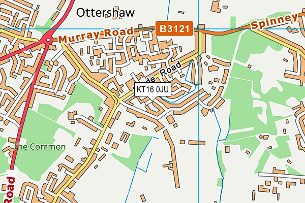 KT16 0JU map - OS VectorMap District (Ordnance Survey) KT16 0JU map - OS VectorMap District (Ordnance Survey)