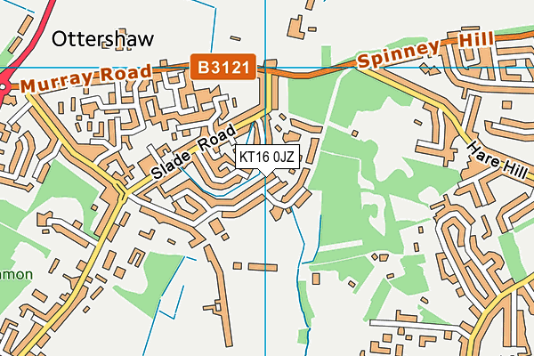 KT16 0JZ map - OS VectorMap District (Ordnance Survey) KT16 0JZ map - OS VectorMap District (Ordnance Survey)