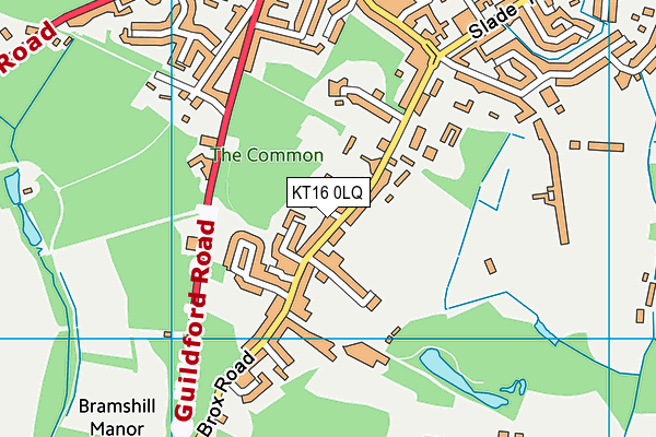 KT16 0LQ map - OS VectorMap District (Ordnance Survey) KT16 0LQ map - OS VectorMap District (Ordnance Survey)