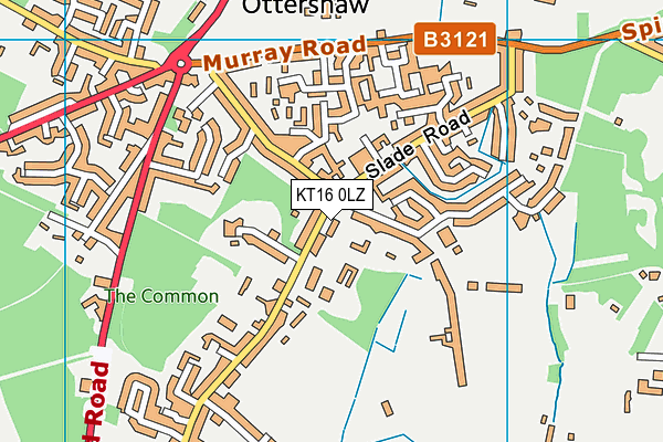 KT16 0LZ map - OS VectorMap District (Ordnance Survey) KT16 0LZ map - OS VectorMap District (Ordnance Survey)