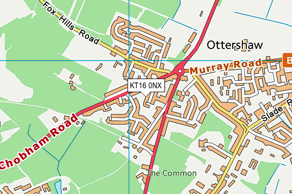 KT16 0NX map - OS VectorMap District (Ordnance Survey) KT16 0NX map - OS VectorMap District (Ordnance Survey)