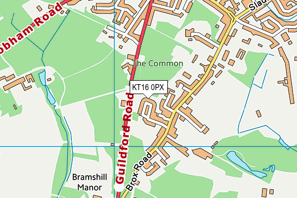 KT16 0PX map - OS VectorMap District (Ordnance Survey) KT16 0PX map - OS VectorMap District (Ordnance Survey)
