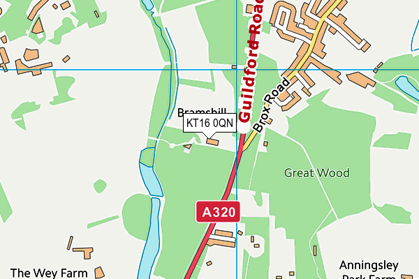 KT16 0QN map - OS VectorMap District (Ordnance Survey) KT16 0QN map - OS VectorMap District (Ordnance Survey)