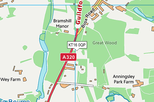 KT16 0QP map - OS VectorMap District (Ordnance Survey) KT16 0QP map - OS VectorMap District (Ordnance Survey)