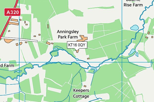 KT16 0QY map - OS VectorMap District (Ordnance Survey) KT16 0QY map - OS VectorMap District (Ordnance Survey)