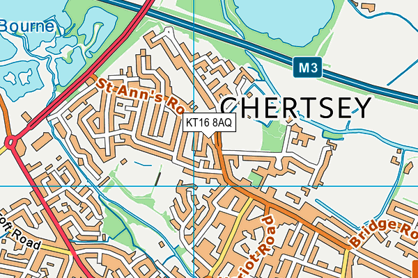 KT16 8AQ map - OS VectorMap District (Ordnance Survey) KT16 8AQ map - OS VectorMap District (Ordnance Survey)