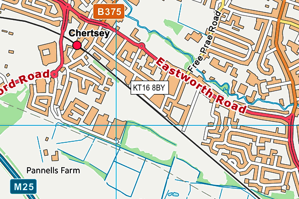 KT16 8BY map - OS VectorMap District (Ordnance Survey) KT16 8BY map - OS VectorMap District (Ordnance Survey)