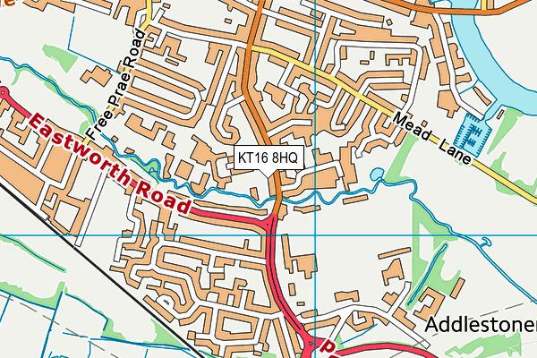 KT16 8HQ map - OS VectorMap District (Ordnance Survey)