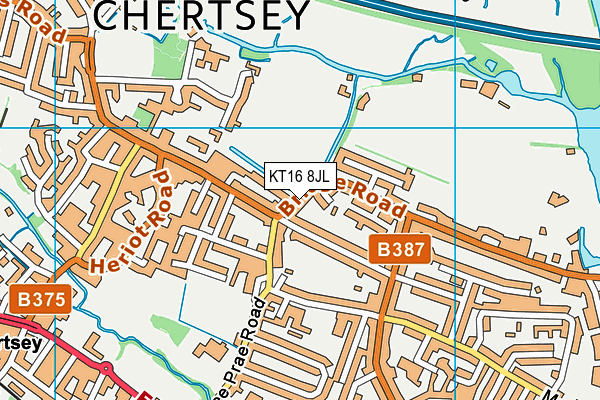 KT16 8JL map - OS VectorMap District (Ordnance Survey) KT16 8JL map - OS VectorMap District (Ordnance Survey)