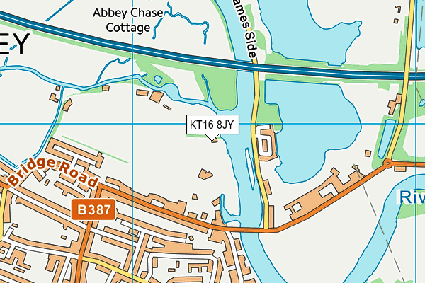 KT16 8JY map - OS VectorMap District (Ordnance Survey) KT16 8JY map - OS VectorMap District (Ordnance Survey)