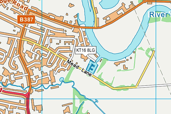 KT16 8LG map - OS VectorMap District (Ordnance Survey) KT16 8LG map - OS VectorMap District (Ordnance Survey)