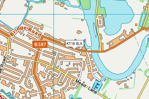 KT16 8LX map - OS VectorMap District (Ordnance Survey) KT16 8LX map - OS VectorMap District (Ordnance Survey)