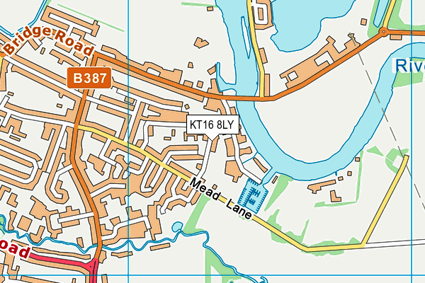 KT16 8LY map - OS VectorMap District (Ordnance Survey) KT16 8LY map - OS VectorMap District (Ordnance Survey)