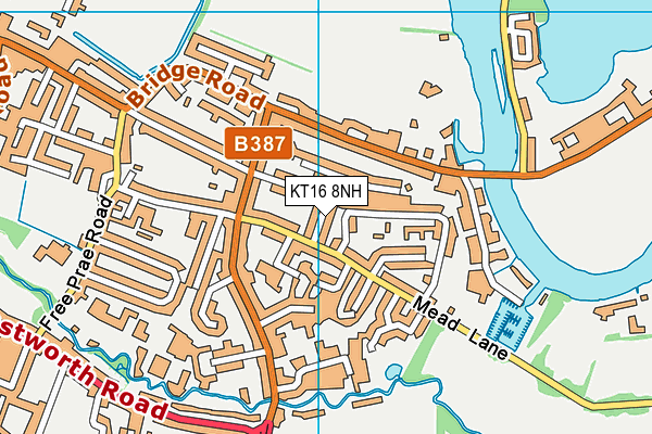 KT16 8NH map - OS VectorMap District (Ordnance Survey) KT16 8NH map - OS VectorMap District (Ordnance Survey)