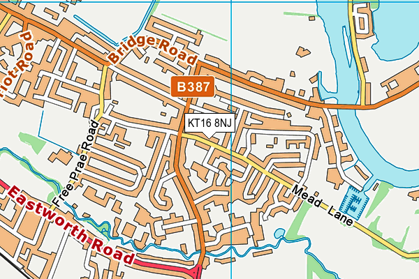 KT16 8NJ map - OS VectorMap District (Ordnance Survey) KT16 8NJ map - OS VectorMap District (Ordnance Survey)