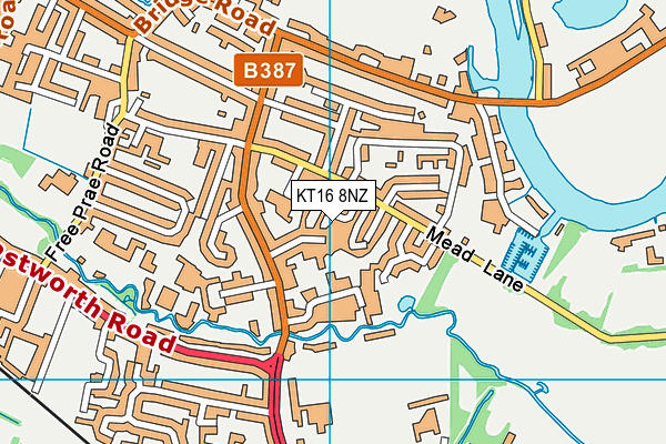 KT16 8NZ map - OS VectorMap District (Ordnance Survey) KT16 8NZ map - OS VectorMap District (Ordnance Survey)