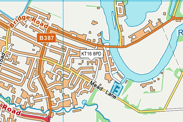 KT16 8PD map - OS VectorMap District (Ordnance Survey) KT16 8PD map - OS VectorMap District (Ordnance Survey)