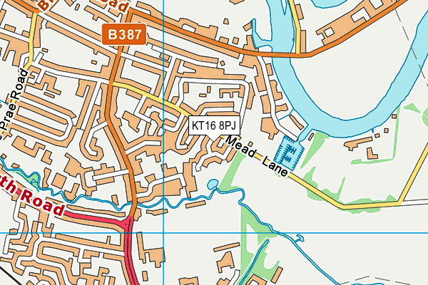 KT16 8PJ map - OS VectorMap District (Ordnance Survey) KT16 8PJ map - OS VectorMap District (Ordnance Survey)