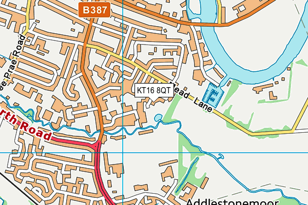 KT16 8QT map - OS VectorMap District (Ordnance Survey) KT16 8QT map - OS VectorMap District (Ordnance Survey)