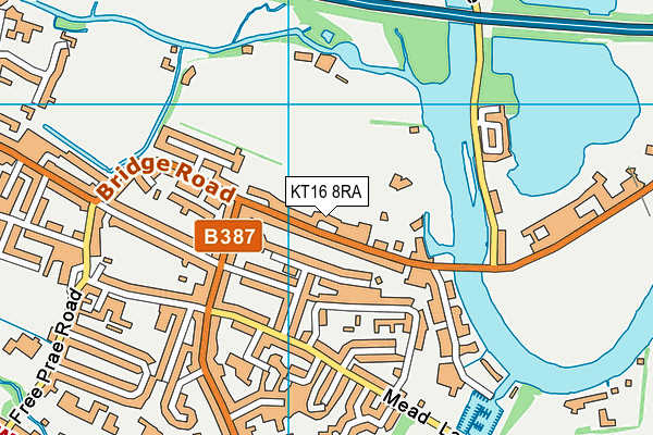 KT16 8RA map - OS VectorMap District (Ordnance Survey) KT16 8RA map - OS VectorMap District (Ordnance Survey)