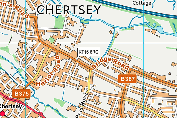 KT16 8RG map - OS VectorMap District (Ordnance Survey) KT16 8RG map - OS VectorMap District (Ordnance Survey)