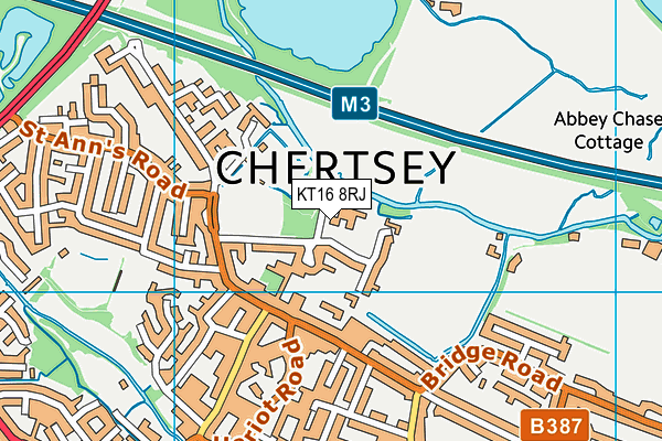 KT16 8RJ map - OS VectorMap District (Ordnance Survey) KT16 8RJ map - OS VectorMap District (Ordnance Survey)