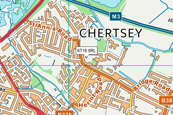 KT16 8RL map - OS VectorMap District (Ordnance Survey) KT16 8RL map - OS VectorMap District (Ordnance Survey)
