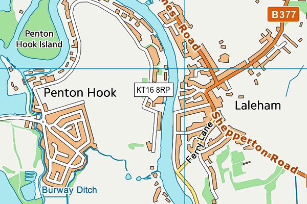 KT16 8RP map - OS VectorMap District (Ordnance Survey) KT16 8RP map - OS VectorMap District (Ordnance Survey)