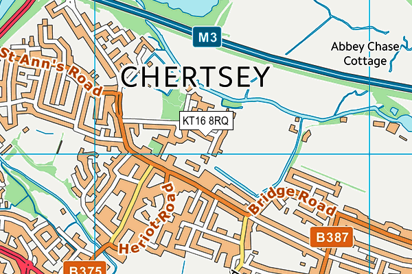 KT16 8RQ map - OS VectorMap District (Ordnance Survey) KT16 8RQ map - OS VectorMap District (Ordnance Survey)