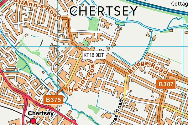 KT16 9DT map - OS VectorMap District (Ordnance Survey) KT16 9DT map - OS VectorMap District (Ordnance Survey)