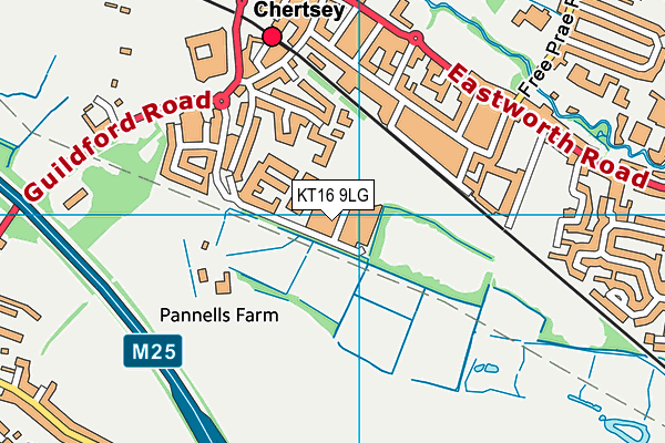 KT16 9LG map - OS VectorMap District (Ordnance Survey) KT16 9LG map - OS VectorMap District (Ordnance Survey)
