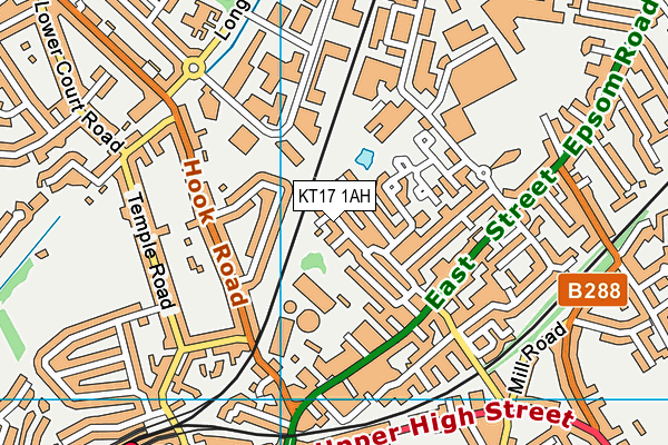KT17 1AH map - OS VectorMap District (Ordnance Survey) KT17 1AH map - OS VectorMap District (Ordnance Survey)